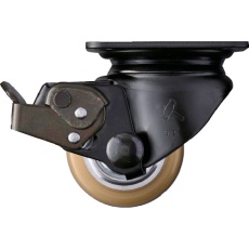 【545S-BAU50】ハンマー 低床重荷重用旋回式ウレタン車輪(アルミホイール・ボールベアリング)50mm ストッパー付