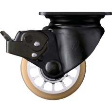 【545S-BAU75】ハンマー 低床重荷重用旋回式ウレタン車輪(アルミホイール・ボールベアリング)75mm ストッパー付