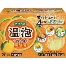 【555816】アース 温泡 ONPO こだわりゆず 炭酸湯 20錠入