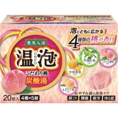 【558510】アース 温泡 ONPO こだわり桃 炭酸湯 20錠入