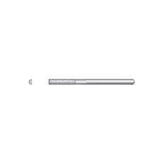 【62866】ナカニシ 電着ダイヤモンドヤスリ 半丸型 3×1.5×15×軸φ3 #200