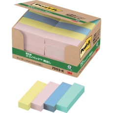 【7002-K】3M ポスト・イット 50X15mm 100枚X50パッド 4色混色 5000枚