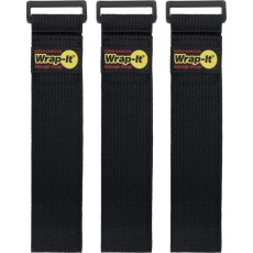 【703-18B】WrapーIt 配線コード用伸縮性収納ストラップ 18インチ 黒