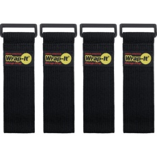 【704-12B】WrapーIt 配線コード用伸縮性収納ストラップ 12インチ 黒