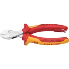 【7306-160TBK】KNIPEX 絶縁コンパクトニッパー X-CUT 1000V絶縁落下防止ハンドル