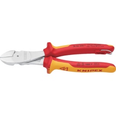 【7406-200TBK】KNIPEX 絶縁1000V強力型ニッパー 落下防止 200mm