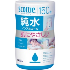 【76133】クレシア スコッティ ウェットティシュー純水 ノンアルコール 150枚