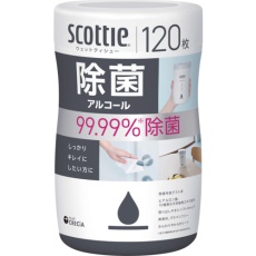 【77133】クレシア スコッティ ウェットティシュー除菌 アルコール 120枚