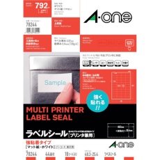 【78244】3M エーワン(TM) ラベルシール プリンタ兼用 強粘着44面 (18枚入)