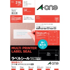 【78312】3M エーワン(TM) ラベルシール プリンタ兼用 強粘着12面 (18枚入)