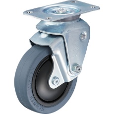 【940BBE-FR100-26】ハンマー クッションキャスター旋回式ゴム車輪100mm 線径2.6mm