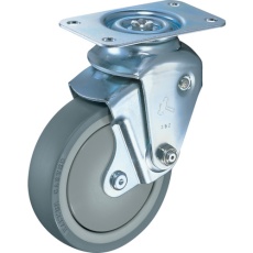 【940BBE-UZ100-20】ハンマー クッションキャスター旋回式ウレタン車輪100mm 線径2.0mm