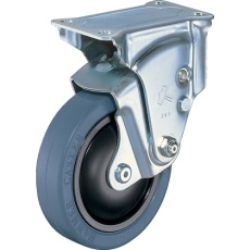 【940ER-FR100-23】ハンマー クッションキャスター固定式ゴム車輪100mm 線径2.3mm
