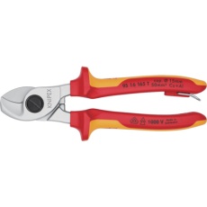 【9516-165TBK】KNIPEX 絶縁ケーブルカッター 1000V絶縁 落下防止 165mm