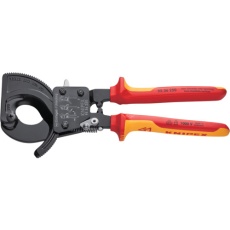 【9536-250】KNIPEX 絶縁ケーブルカッター 1000V(ラチェット式) 250mm