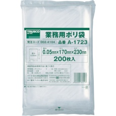 【A-1723】TRUSCO 小型ポリ袋 縦230X横170Xt0.05 200枚入 透明