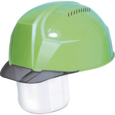 【AA23-CSV-HA8-KP-FG/S】DIC 超軽量 透明バイザーヘルメット(シールド面付) AA23-CSV KP フレッシュグリーン/スモーク