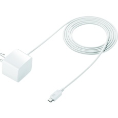 【ACA-IP45W】SANWA microUSBケーブル一体型AC充電器(2.1A・ホワイト)