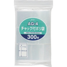 【AG-4】ジャパックス チャック付ポリ袋 AG-4 300枚 透明 厚み0.04mm