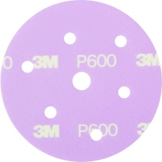 【A/SOFT-DISC-A600R】3M 足付けソフトディスク 穴あき 125mm径 #600 50枚入り