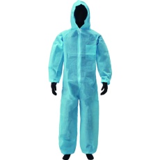 【AZ-WORK1000A-M】アゼアス 使い捨て保護服 PP続服 AZ WORK 青色 M