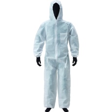【AZ-WORK1000W-L】アゼアス 使い捨て保護服 PP続服 AZ WORK 白色 L
