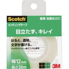 【810-1-12C】3M 事務用テープ メンディングテープ 12mm×30m 巻芯径25mm