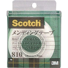 【810-1-18C】3M 事務用テープ メンディングテープ 18mm×30m 巻芯径25mm