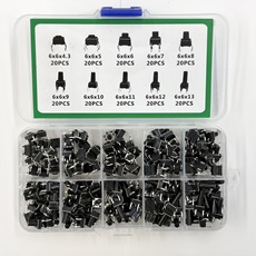【AB-TACT-200PCS-SET】タクティルスイッチ200pcsセット(10種類入り)