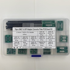 【AB-DIPADP-60PCS-SET】IC DIP化基板60pcs+ピンヘッダ10本セット(基板12種類入り)
