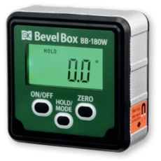 【BB-180W】SK デジタル角度計 ベベルボックス バックライト付 無線出力(BLUETOOTH) 測定範囲+-180.0° 最小読取値0.1°