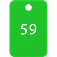 【BF-56-GN】OP 番号札 四角 大 番号入り51～75 緑 (25枚入)