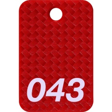 【BF-81-RD】OP 番号札 四角 大 番号入り26～50 赤 (25枚入)