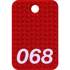 【BF-82-RD】OP 番号札 四角 大 番号入り51～75 赤 (25枚入)