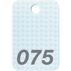 【BF-82-WH】OP 番号札 四角 大 番号入り51～75 白 (25枚入)