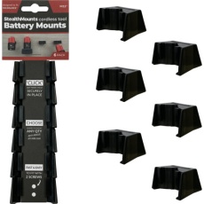【BM-MW12-BLK-6】ステルスマウント バッテリーマウントミルウォーキー12V用(6個入り)ブラック