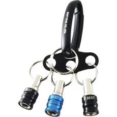 【BTH-3BBL】ベストツール BEST 3pcs.ビットホルダー オーバルカラビナ・3つ穴プレート付 青