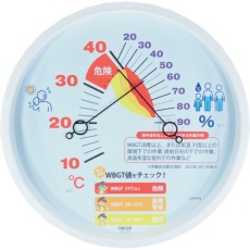 【CR-360W】CRECER WBGT目安付き 熱中症対策 アナログ温湿度計