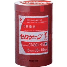 【CT4301-15】ニチバン 着色セロテープ NO.430 赤 15mmX35m 1本(10巻入り)
