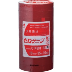 【CT4301-18】ニチバン 着色セロテープ NO.430 赤 18mmX35m 1本(10巻入り)