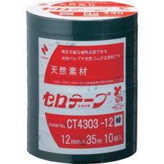 【CT4303-12】ニチバン 着色セロテープ NO.430 緑 12mmX35m 1本(10巻入り)