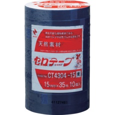 【CT4304-15】ニチバン 着色セロテープ NO.430 青 15mmX35m 1本(10巻入り)