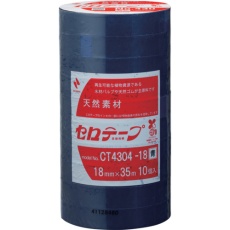 【CT4304-18】ニチバン 着色セロテープ NO.430 青 18mmX35m 1本(10巻入り)