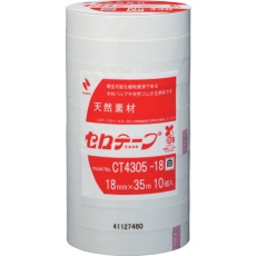 【CT4305-18】ニチバン 着色セロテープ NO.430 白 18mmX35m 1本(10巻入り)