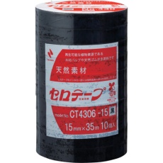 【CT4306-15】ニチバン 着色セロテープ NO.430 黒 15mmX35m 1本(10巻入り)