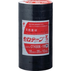 【CT4306-18】ニチバン 着色セロテープ NO.430 黒 18mmX35m 1本(10巻入り)