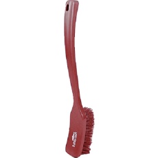 【D10RESR】HillBrush ロングハンドルブラシ(ソフト)赤 406X50