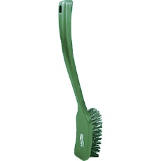 【D9RESG】HillBrush ロングハンドルブラシ(ハード)緑 406X50