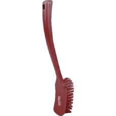 【D9RESR】HillBrush ロングハンドルブラシ(ハード)赤 406X50