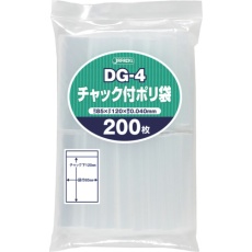 【DG-4】ジャパックス チャック付ポリ袋 DG-4 200枚 透明 厚み0.04mm